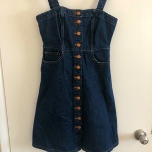 Madewell button front denim dress